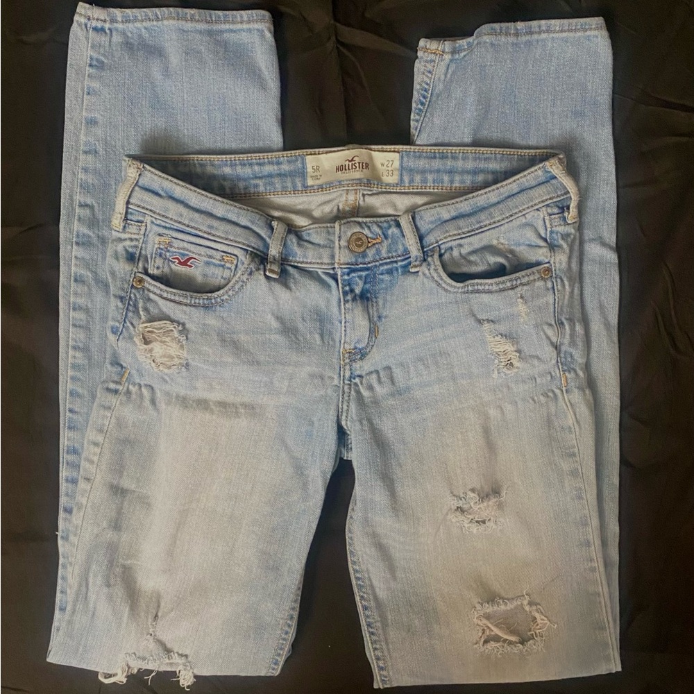 Hollister Jeans Denim Size 5R Straight Leg 27x33 Low Rise Women’s